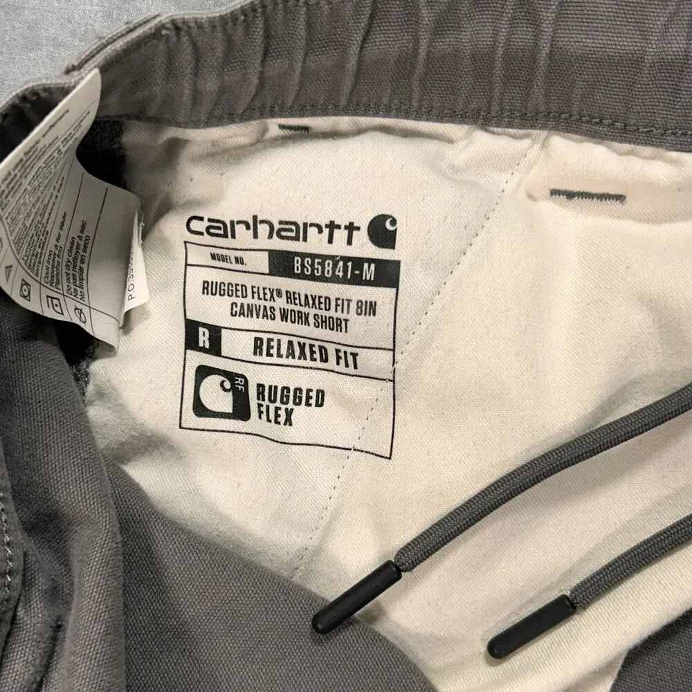 Carhartt Rugged Flex Canvas Utility Work Shorts Mens 36 Gray Relaxed Fit 8
